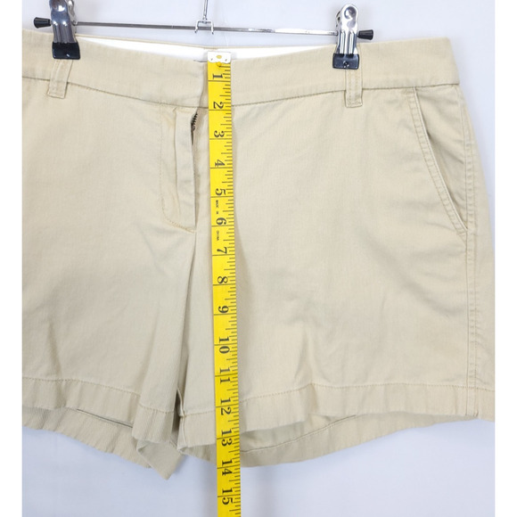 J. Crew Chino Causal Shorts Cotton Pockets Women 10 Beige Classic Preppy - Picture 3 of 11